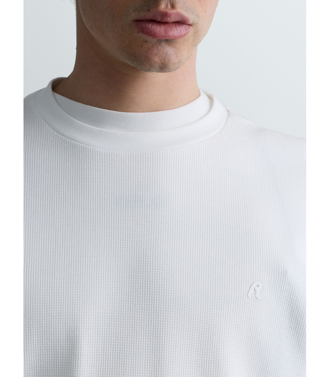 ワッフルコットンロングスリーブTシャツ 詳細画像 ホワイト 6